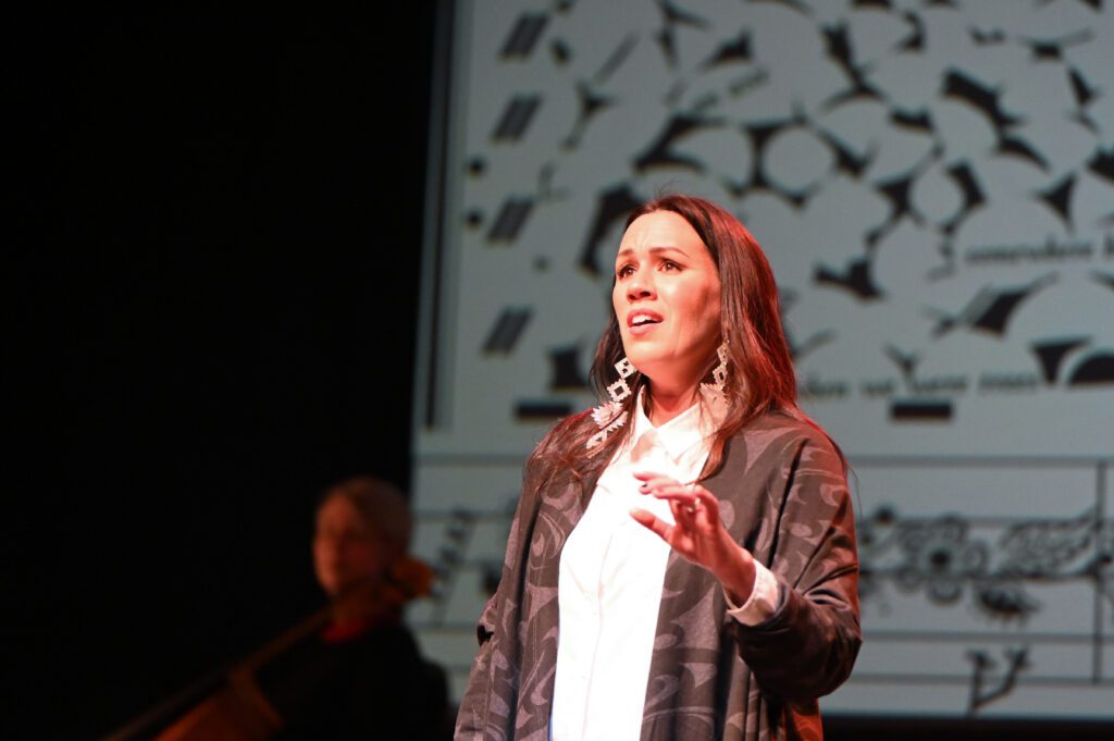 Performance photo of "Wreckonciliation" (2024).