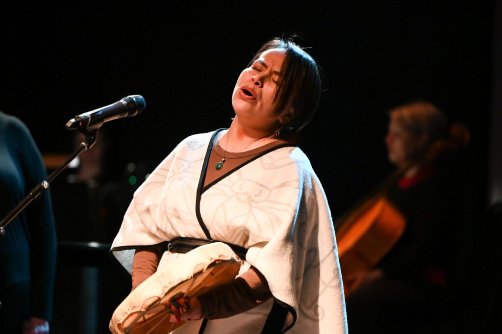 Performance photo of "Wreckonciliation" (2024).